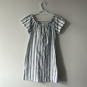 Top shop off the shoulder strip dress size 2